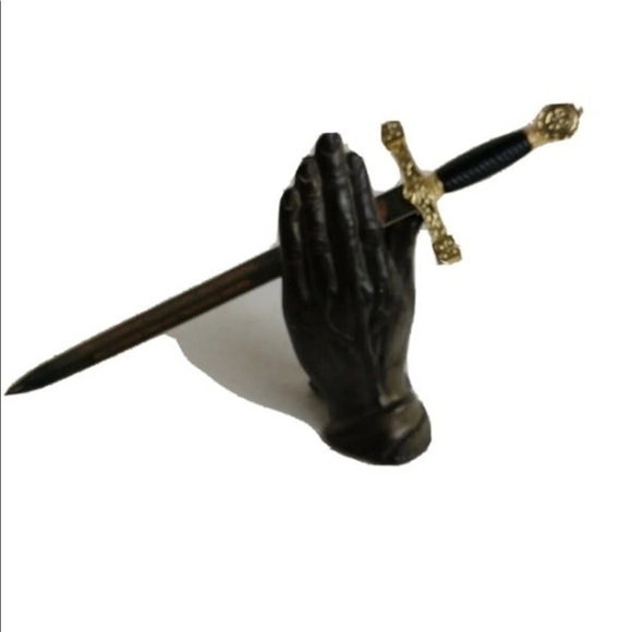 Rare Vintage Letter Opener Religious Sword